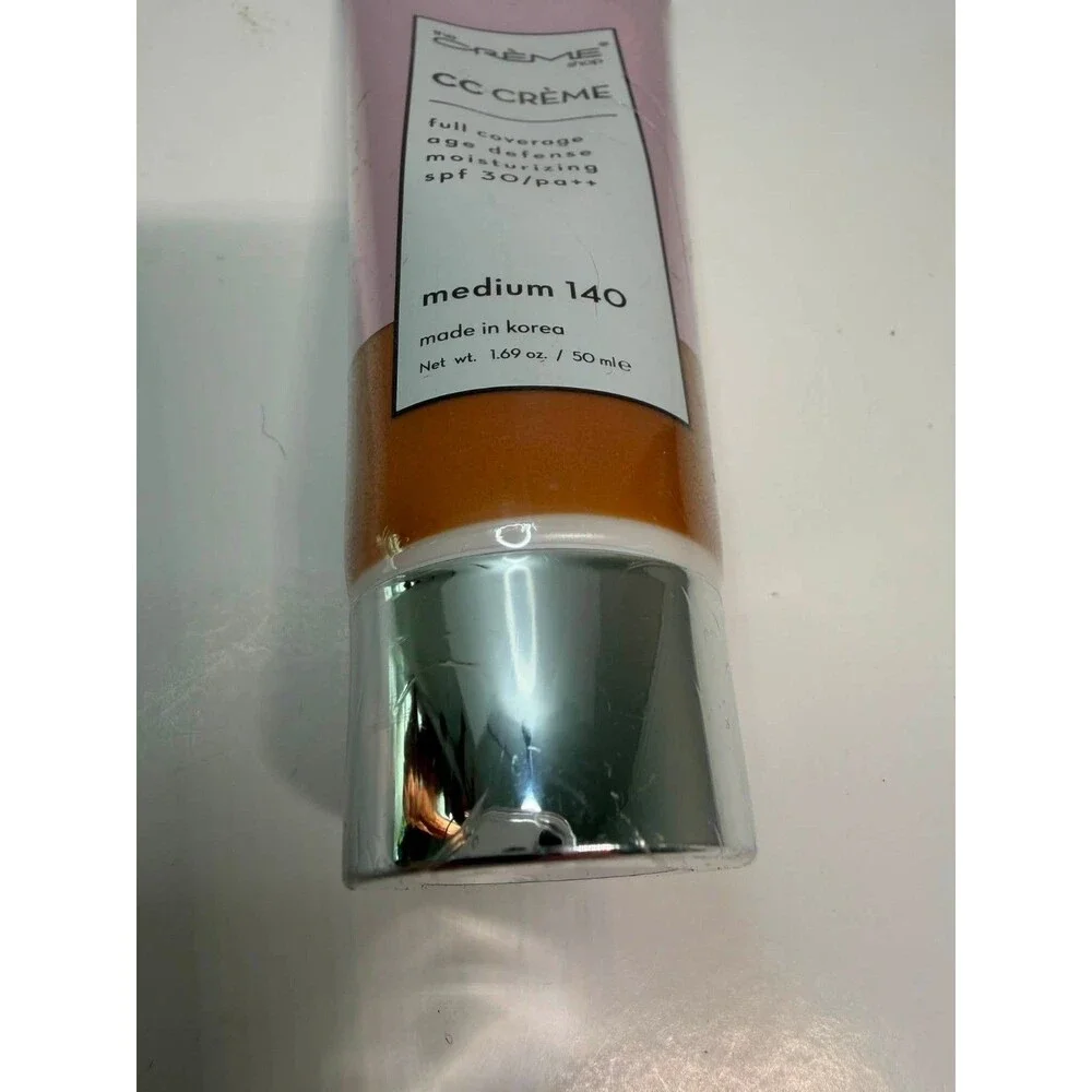 The Crème Shop CC Crème Full Coverage Medium 140 Age Defense SPF 30 Korean
